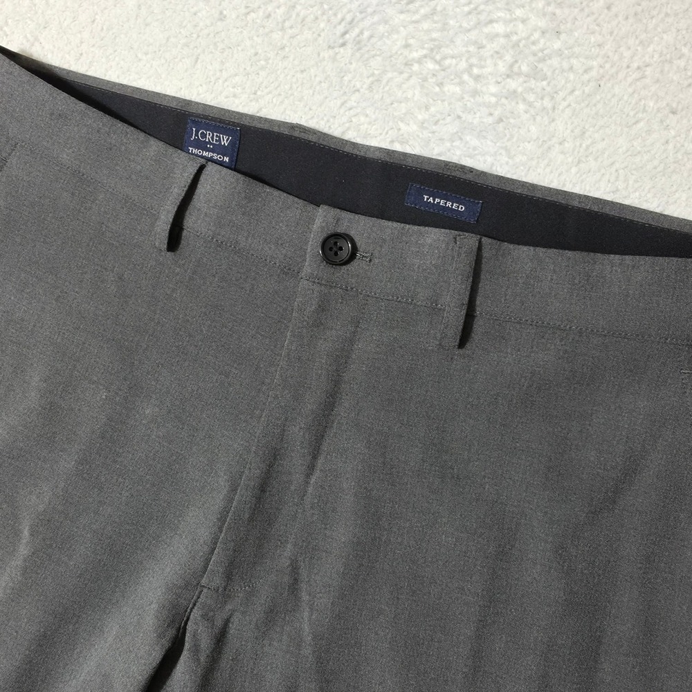 J.Crew Thompson Dress Pants Mens 36/32 Gray Stretch Tapered AU592